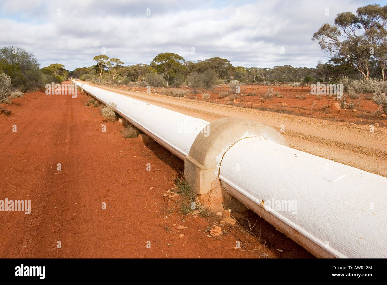 Water pipeline between Coolgardie and Kalgoorlie, Western Australia, WA