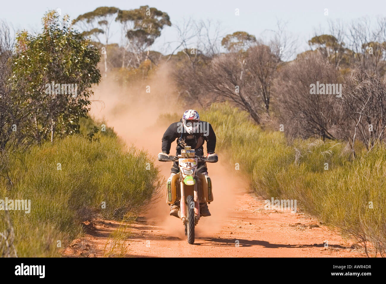 Australia Safari Rally 2007, Enduro motorcycle, outback, Western Australia, WA, Australia Stock Photo