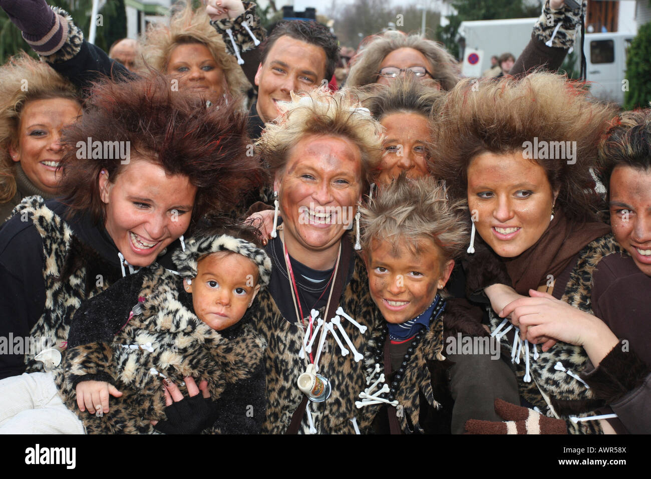 Mardi Gras parade in Muelheim-Kaerlich, Rhineland-Palatinate, germany: cats Stock Photo