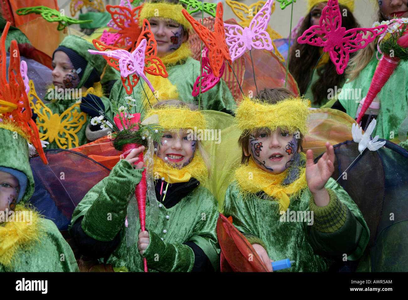Mardi gras parade in Koblenz, Rhineland-Palatinate, Germany: Stock Photo
