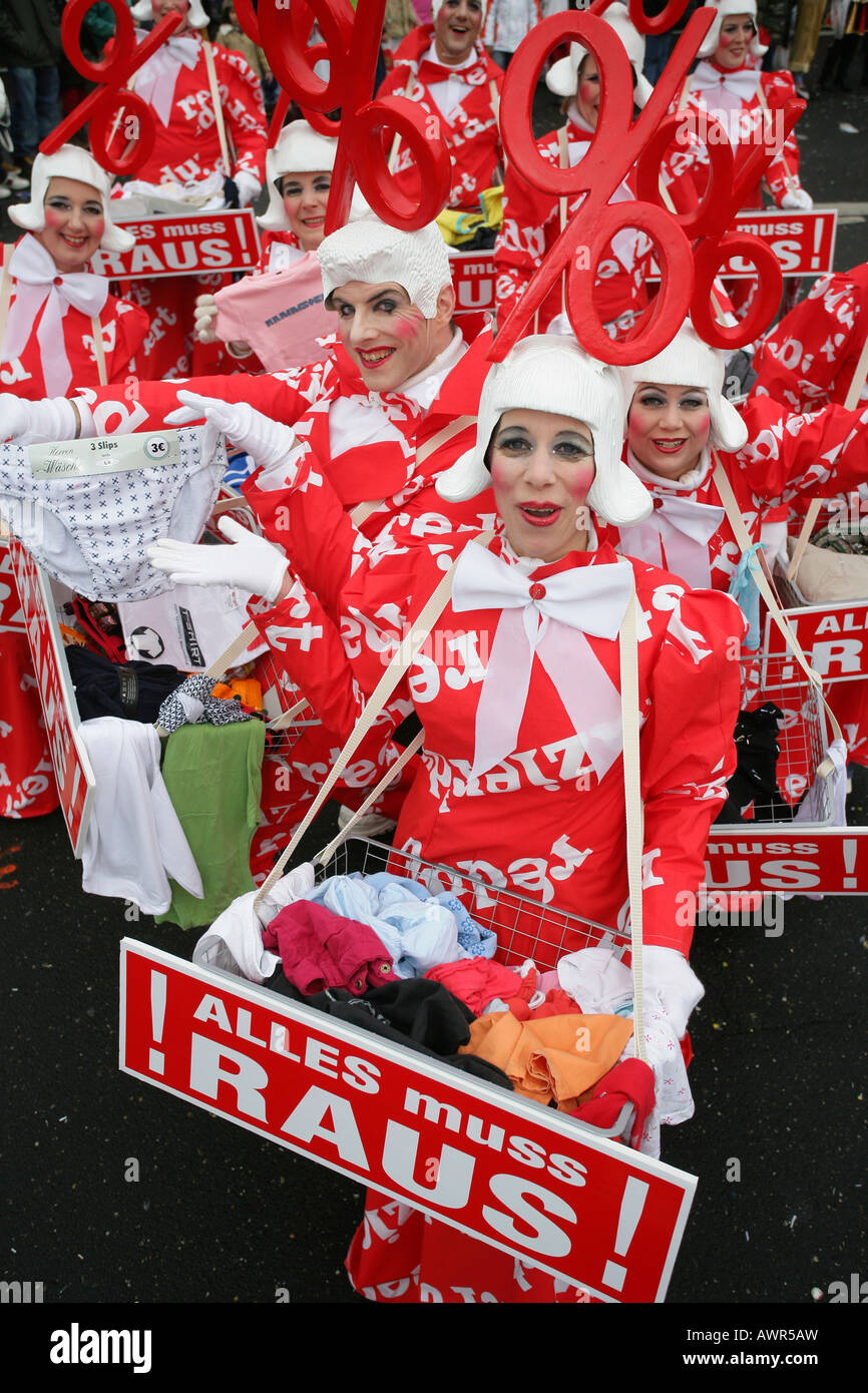 Mardi gras parade in Koblenz, Rhineland-Palatinate, Germany: special offer Stock Photo