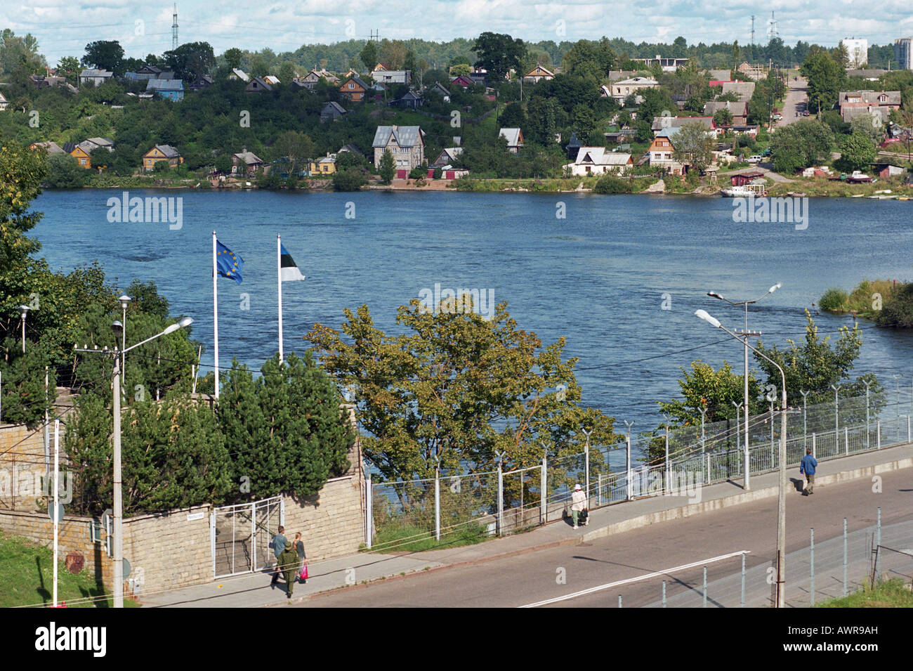 EstonianRussian border, Narva, Estonia Stock Photo Alamy