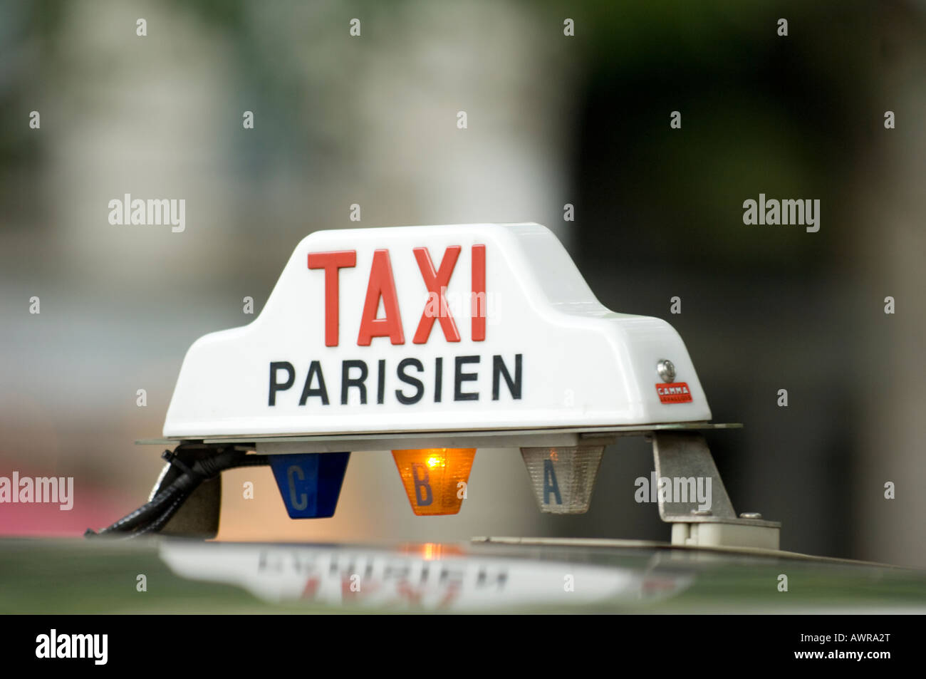 Parisian taxi in Paris, France Stock Photo Alamy