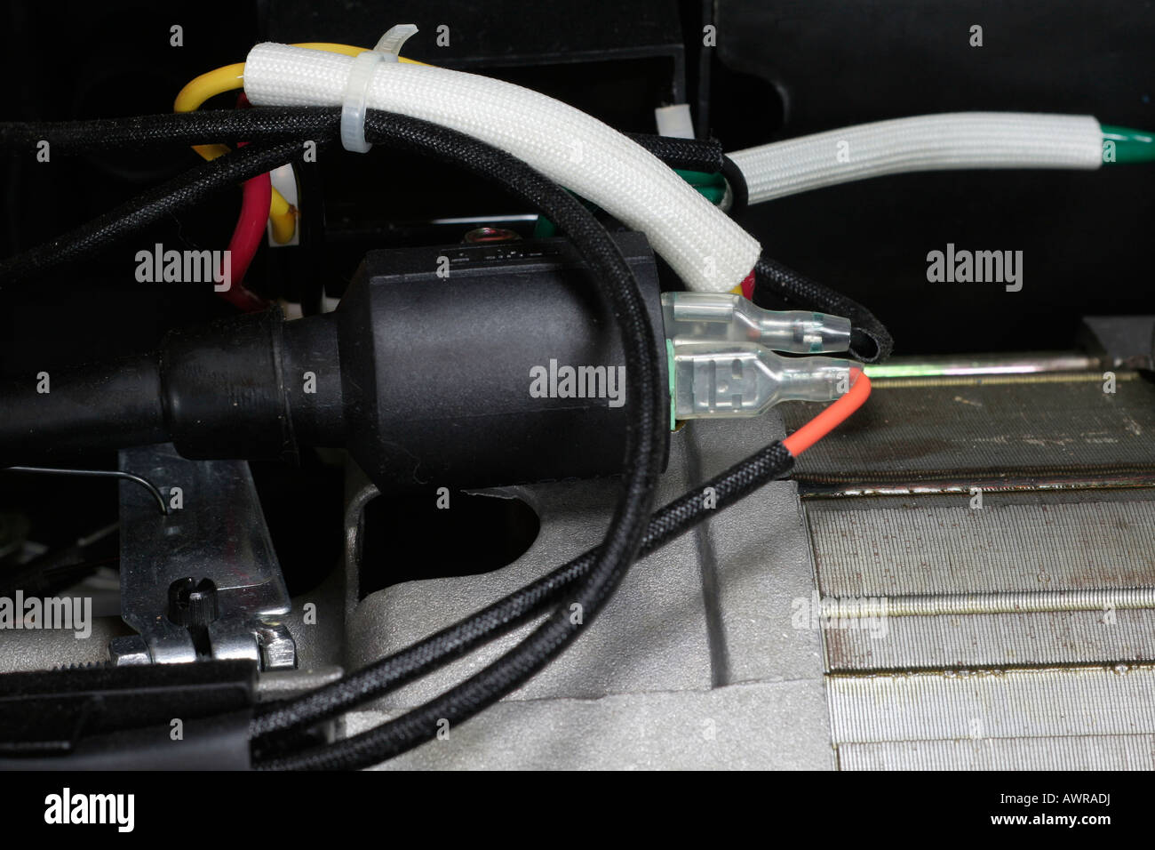 Transistor ignition module on small engine generator set Stock Photo Alamy