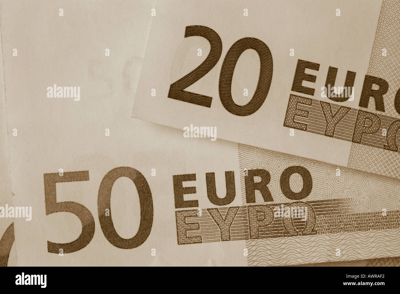 euro notes Stock Photo