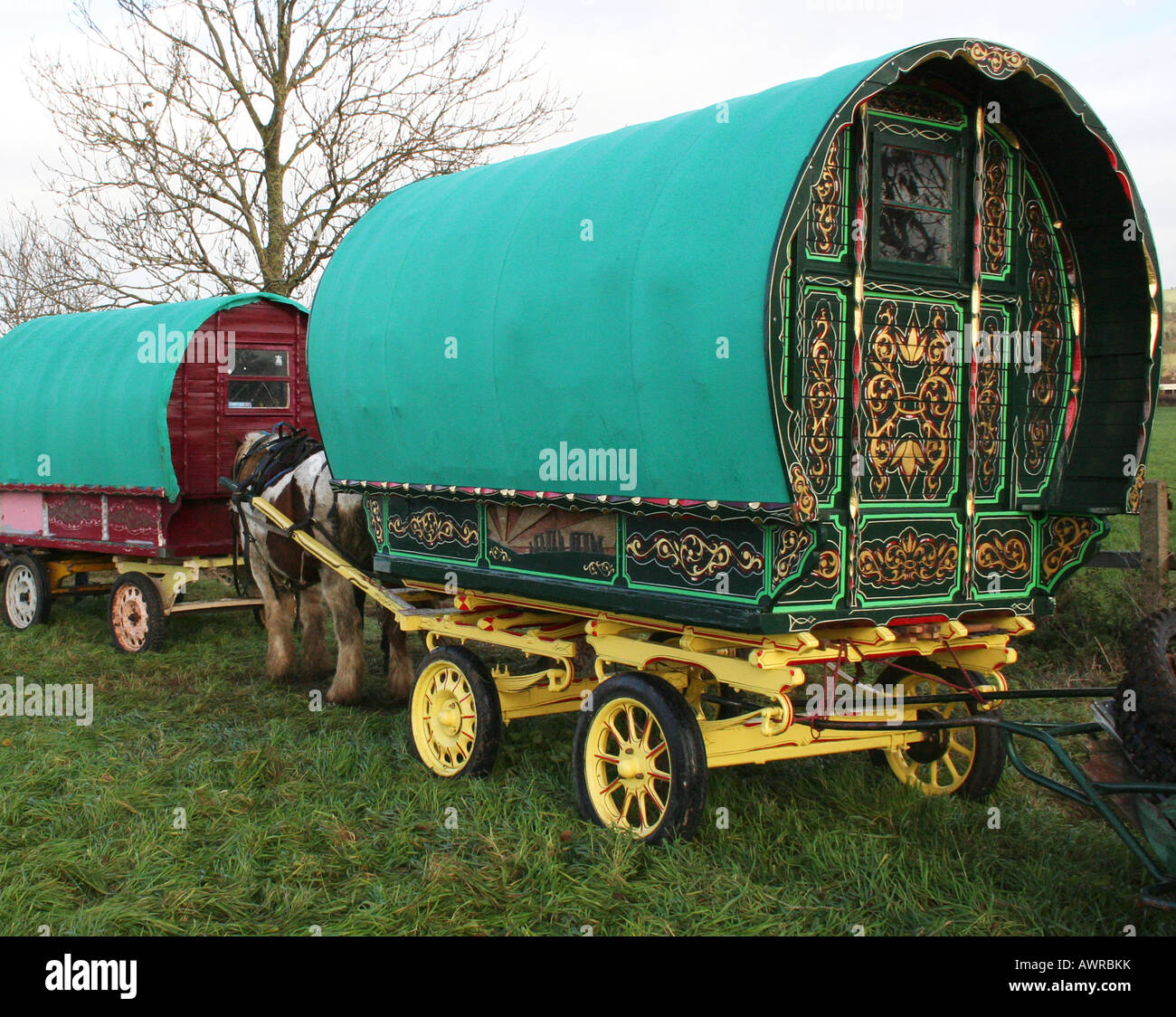 Traditional Romany Gypsy Caravan Stock Photo Alamy