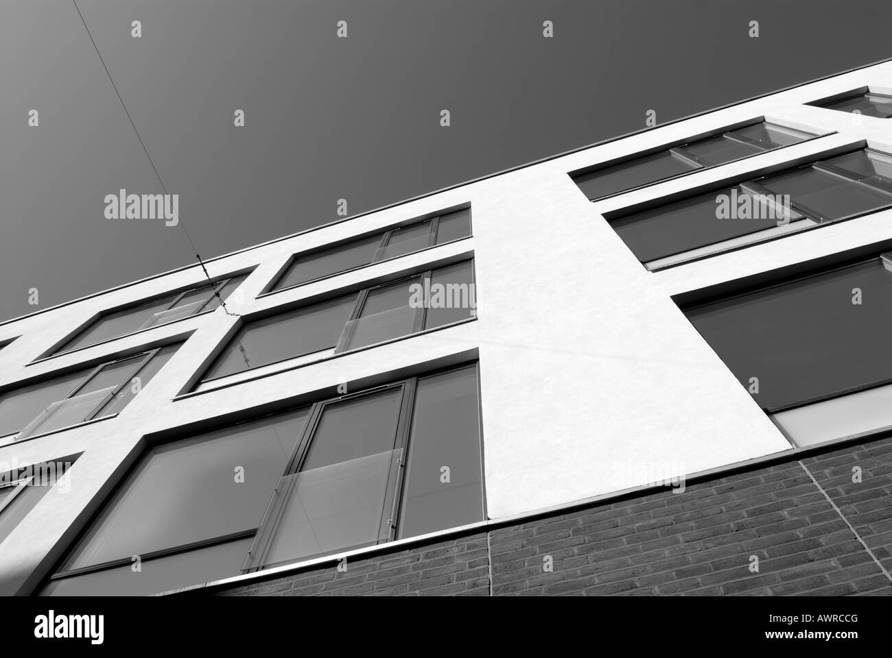 Modern apartments, detail Black and White Stock Photos & Images - Alamy