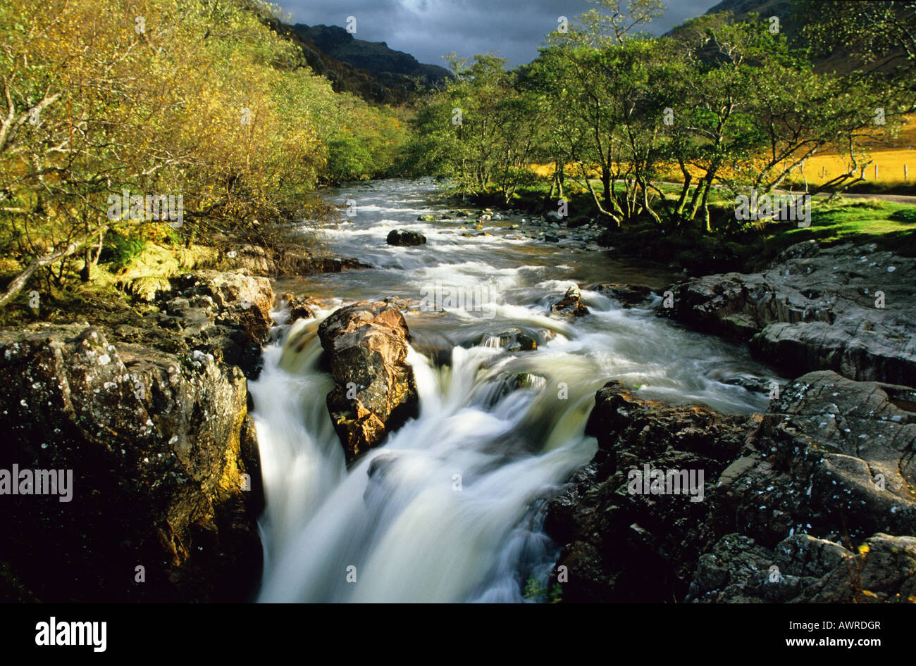 Waterfall, Glen Nevis Stock Photo