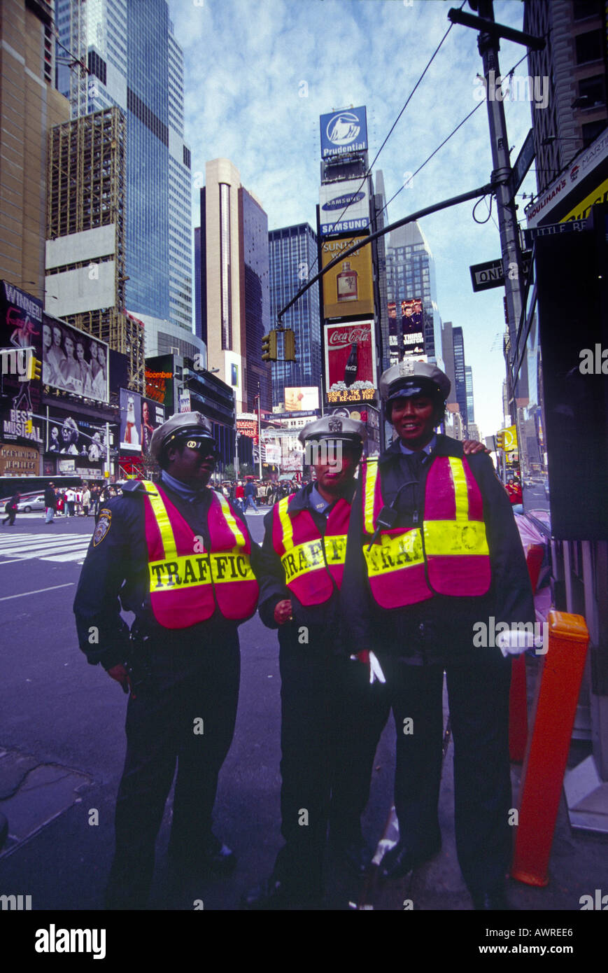 Traffic Wardens Times Square New York USA Stock Photo