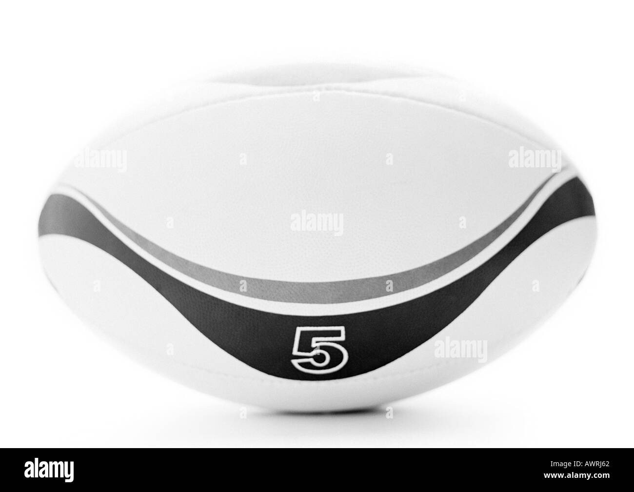 Rugby ball, b&w Stock Photo Alamy