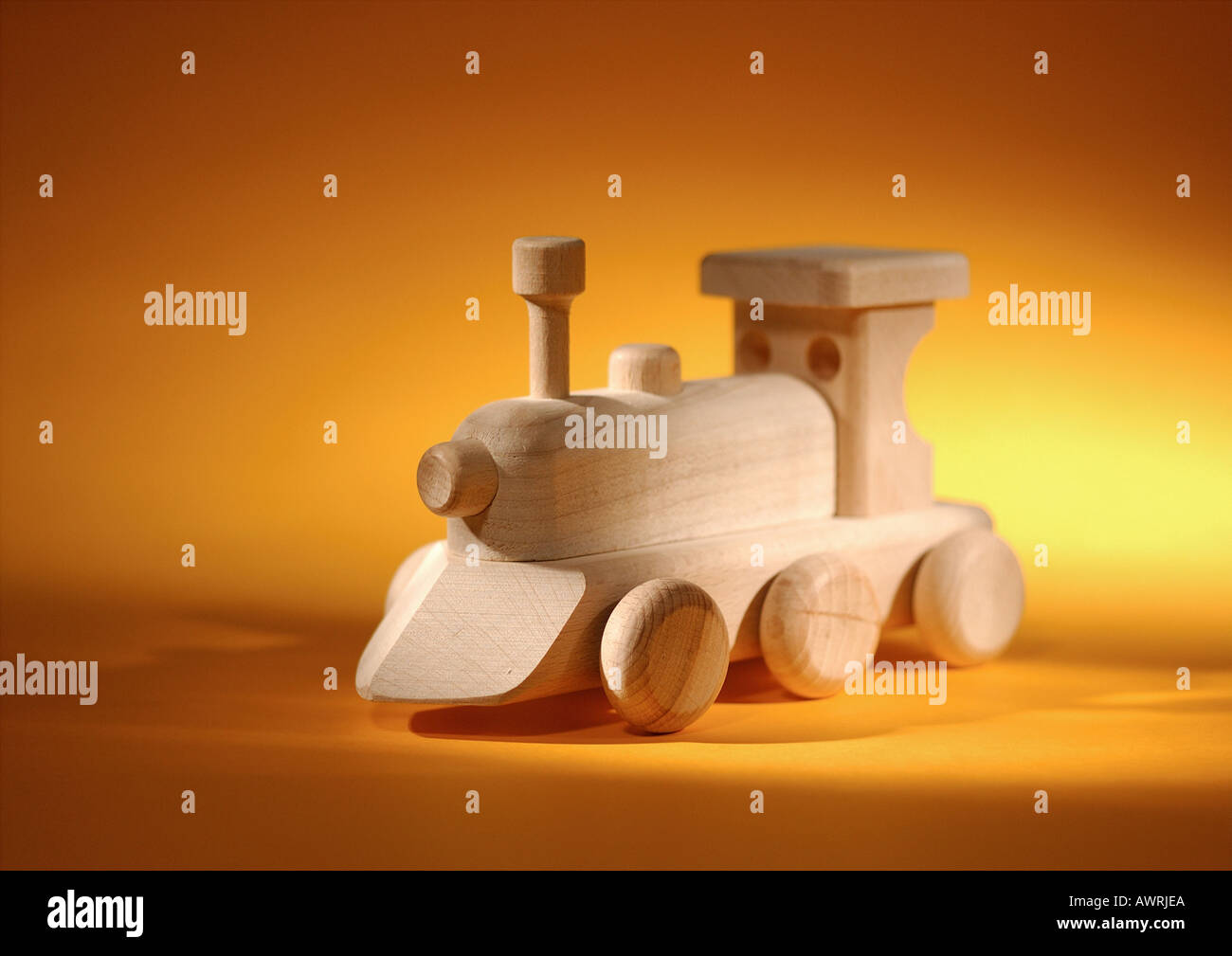 Child's wooden train engine Stock Photo - Alamy