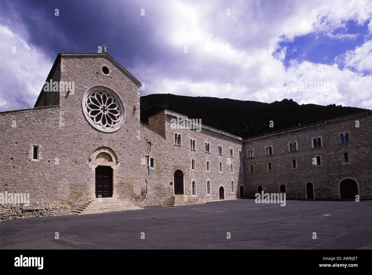 Cistercian monastery of valvisciolo in Latium Italy Stock Photo