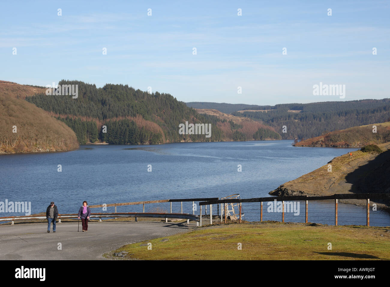 LLYN BRIANNE RESEVOIR IN WEST WALES WATER STORAGE AND ELECTRICTY GENERATION Stock Photo