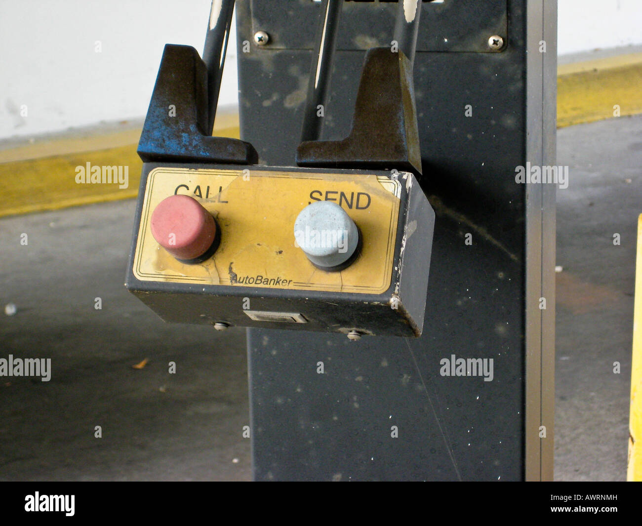 Bank Drive Thru Vacuum Chute Stock Photo Alamy