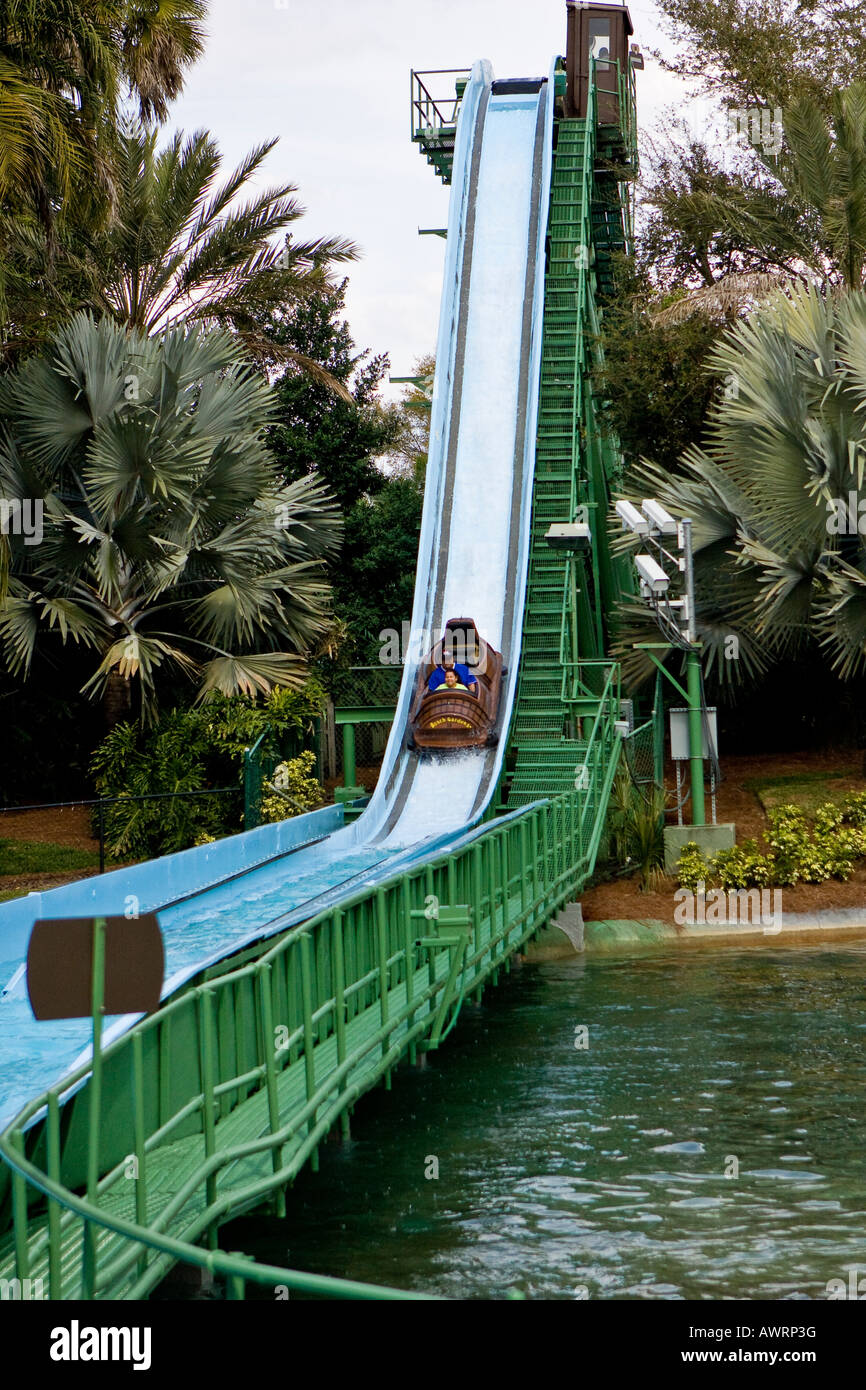 Log Flume Ride At Busch Gardens Florida Usa Stock Photo 16643907