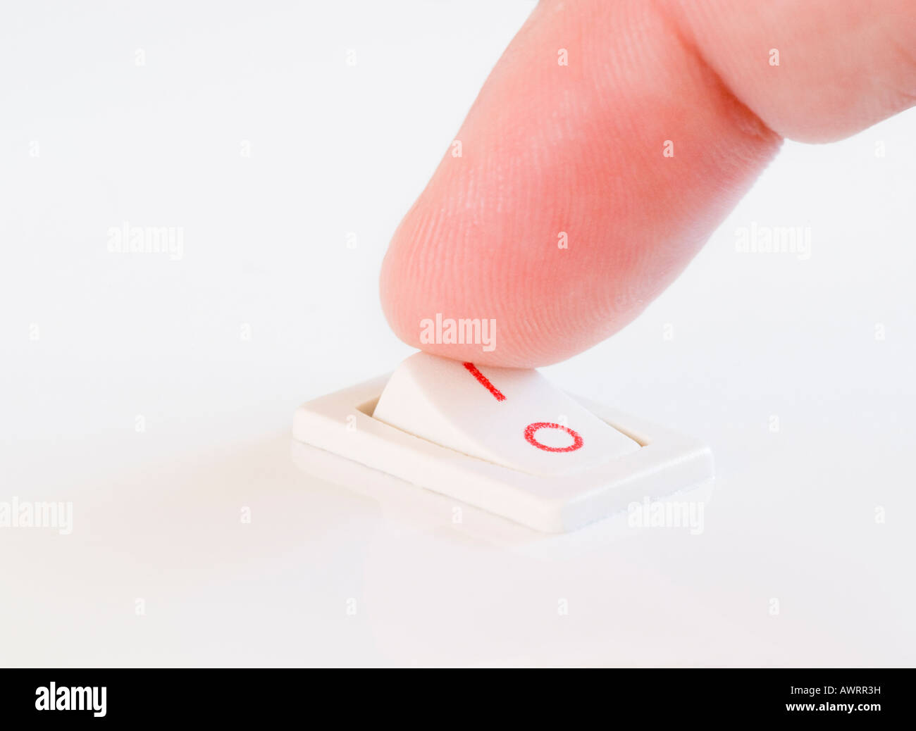 Turning a switch on Stock Photo Alamy