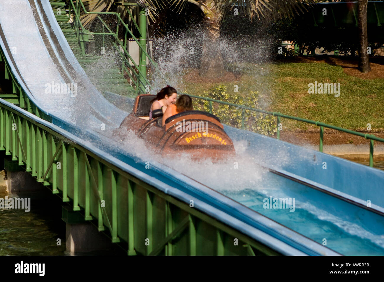 Busch gardens log flume ride hi-res stock photography and images