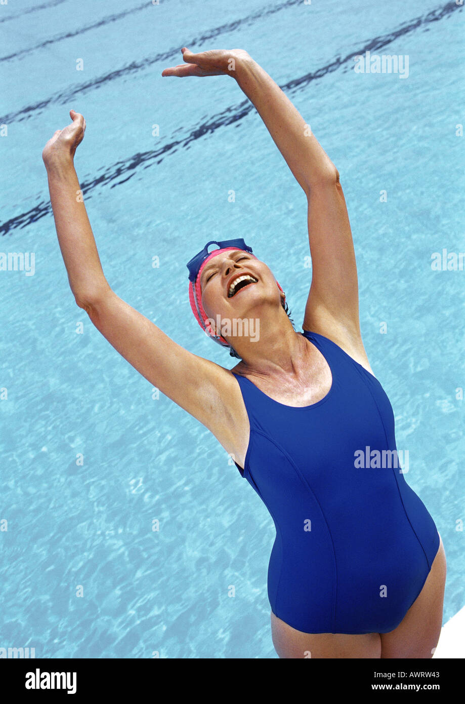 One piece swimsuit mature hi-res stock photography and images - Alamy