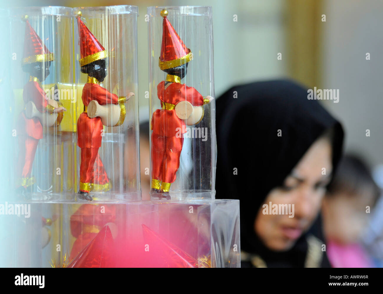 Small figurine of 'Haji Firouz', a popular gift during the Iranian new year celebration. Photo taken in Tehran, Iran Stock Photo