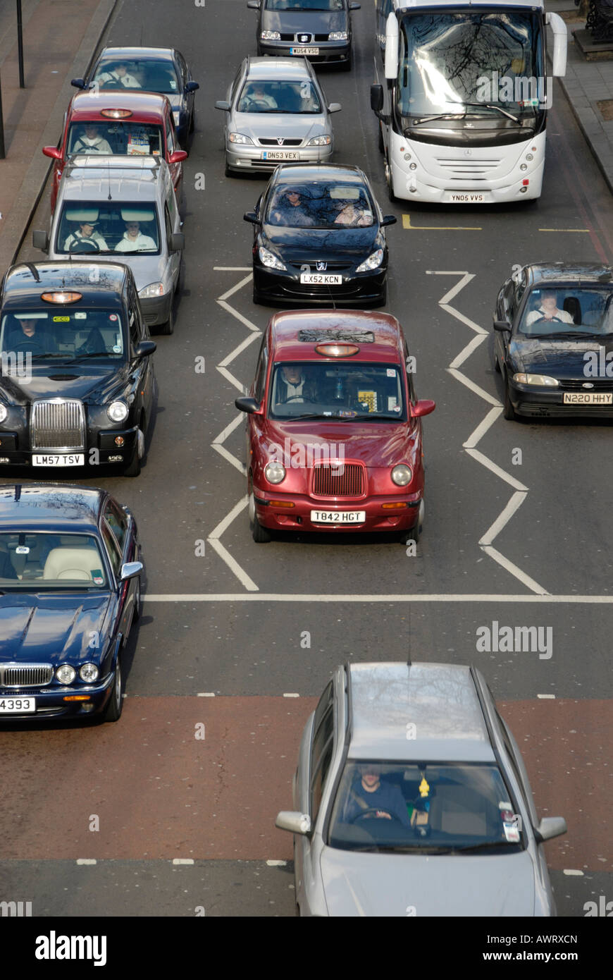 London traffic from above Stock Photo