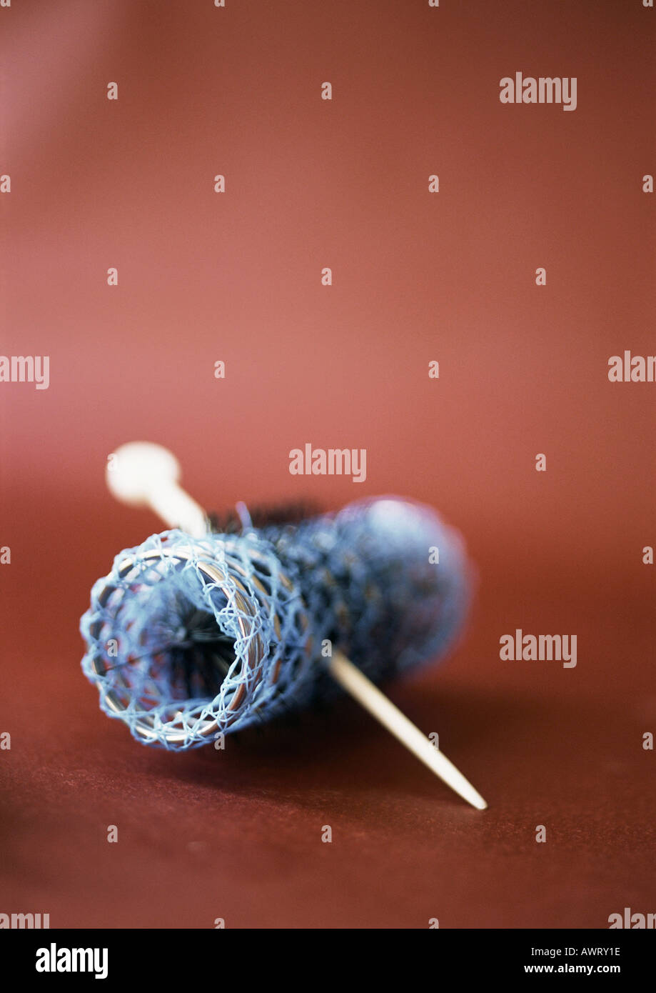 Curler, close-up Stock Photo