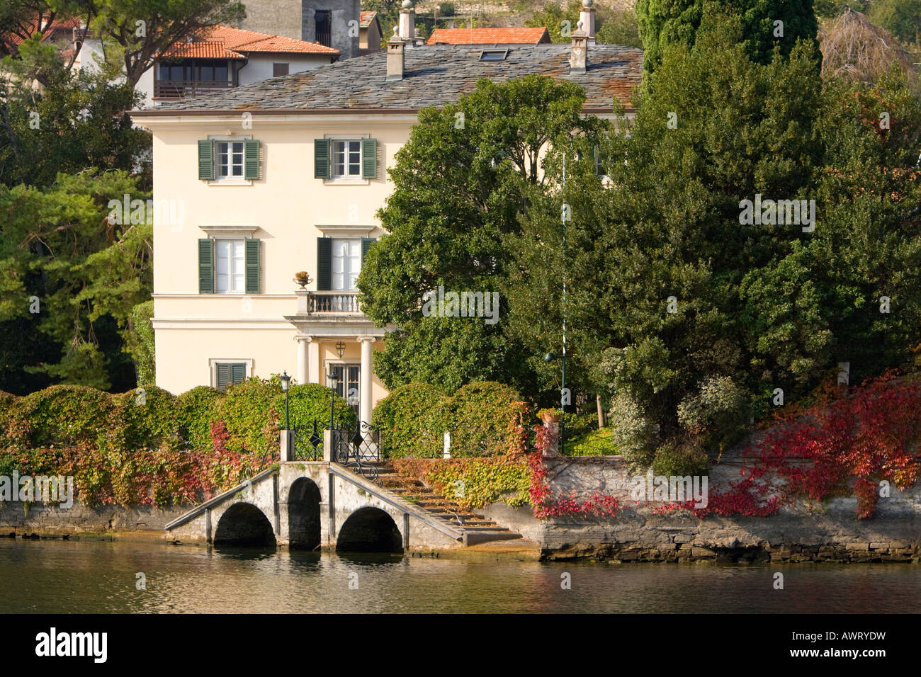 George Clooney s Villa Lake Como Italy Stock Photo