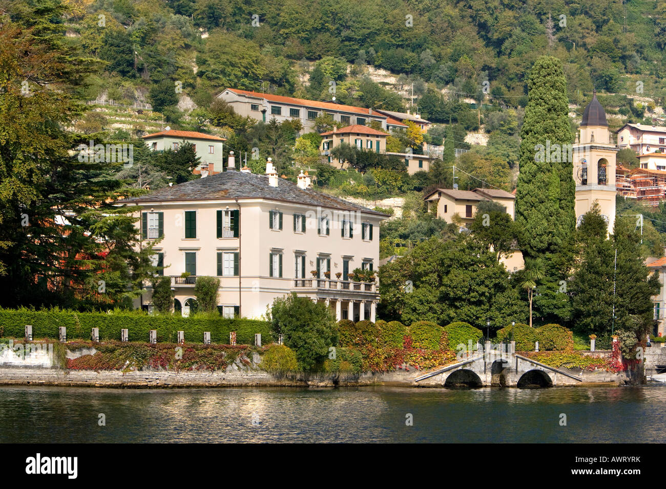 George Clooney s Villa Lake Como Italy Stock Photo