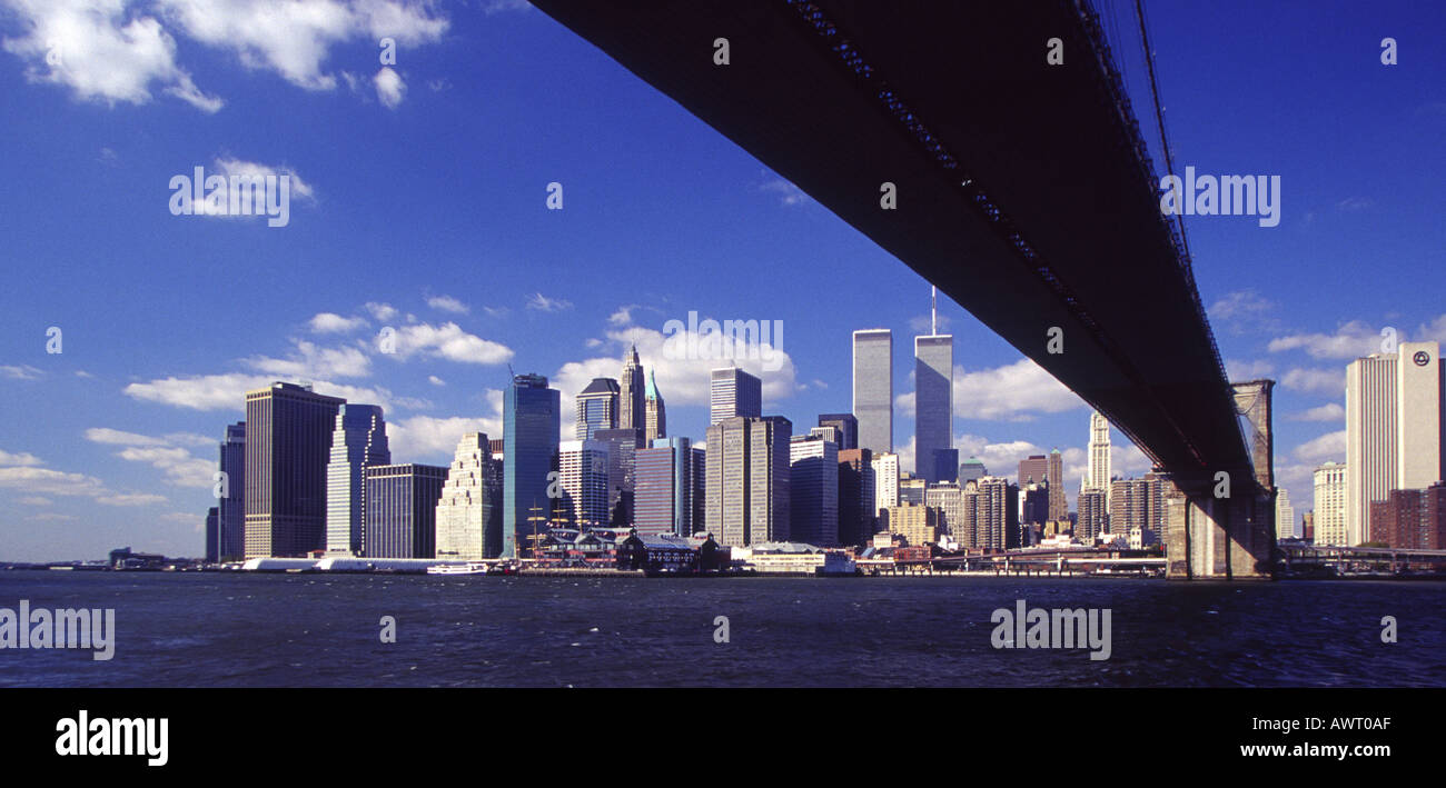 The Manhatten Skyline pre 9 11 New york USA Stock Photo - Alamy