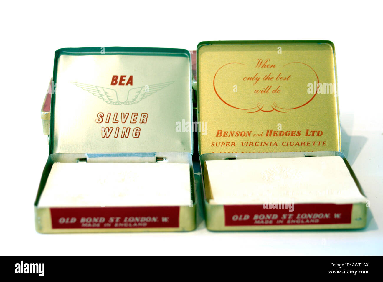 Benson and Hedges cigarette tins. British European Airways Silver Wing