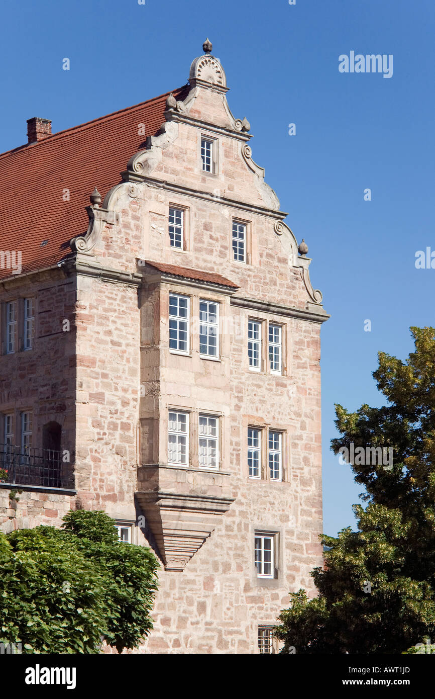 A wing of the Landgrafen-Castle in Eschwege, Hesse, Germany Stock Photo ...