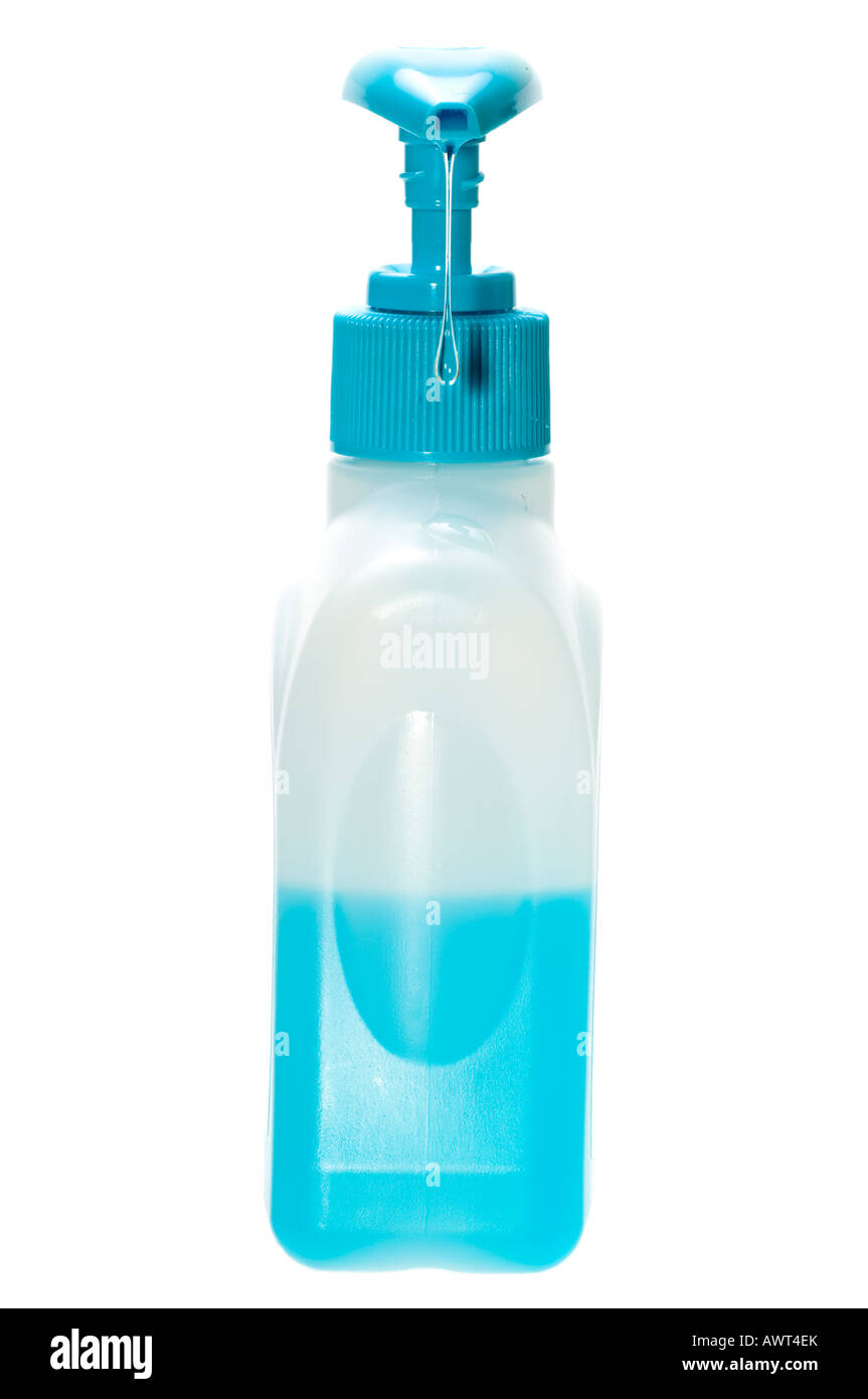 Liquid handsoap in a plastic dispenser Stock Photo