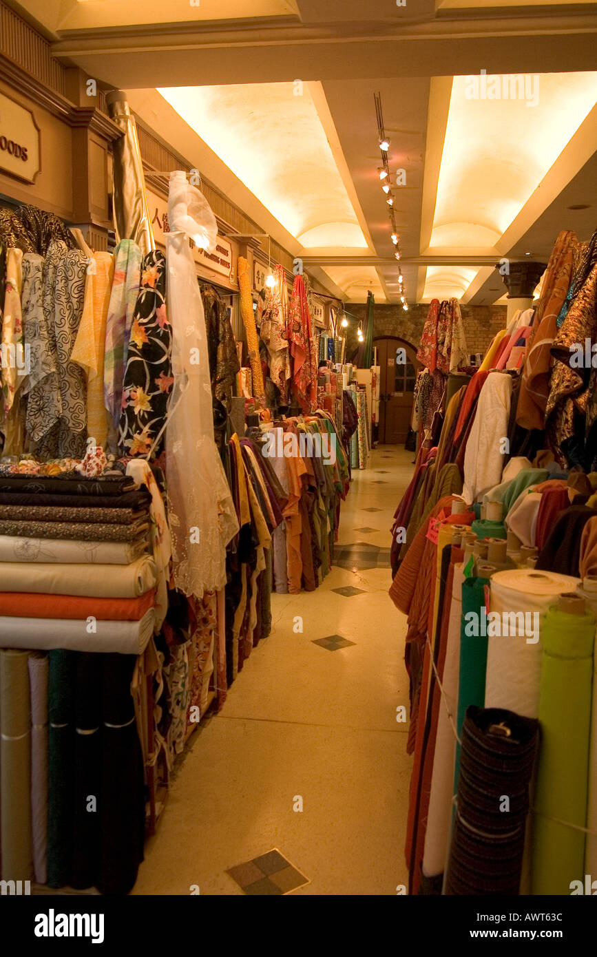 dh Western Market SHEUNG WAN HONG KONG Material cloth silk rolls shops