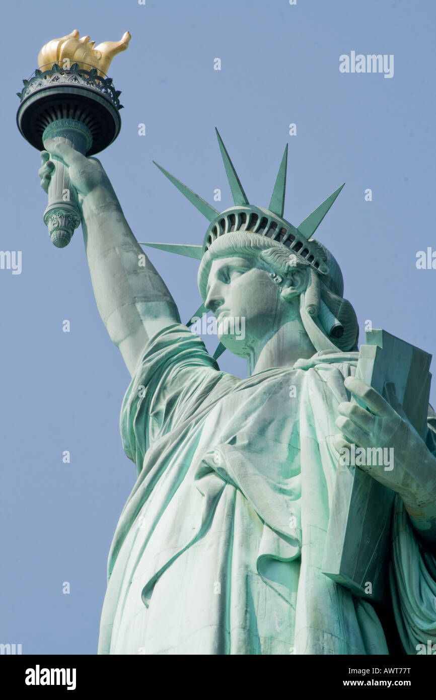 Shot of the liberty statue. New york city Stock Photo - Alamy