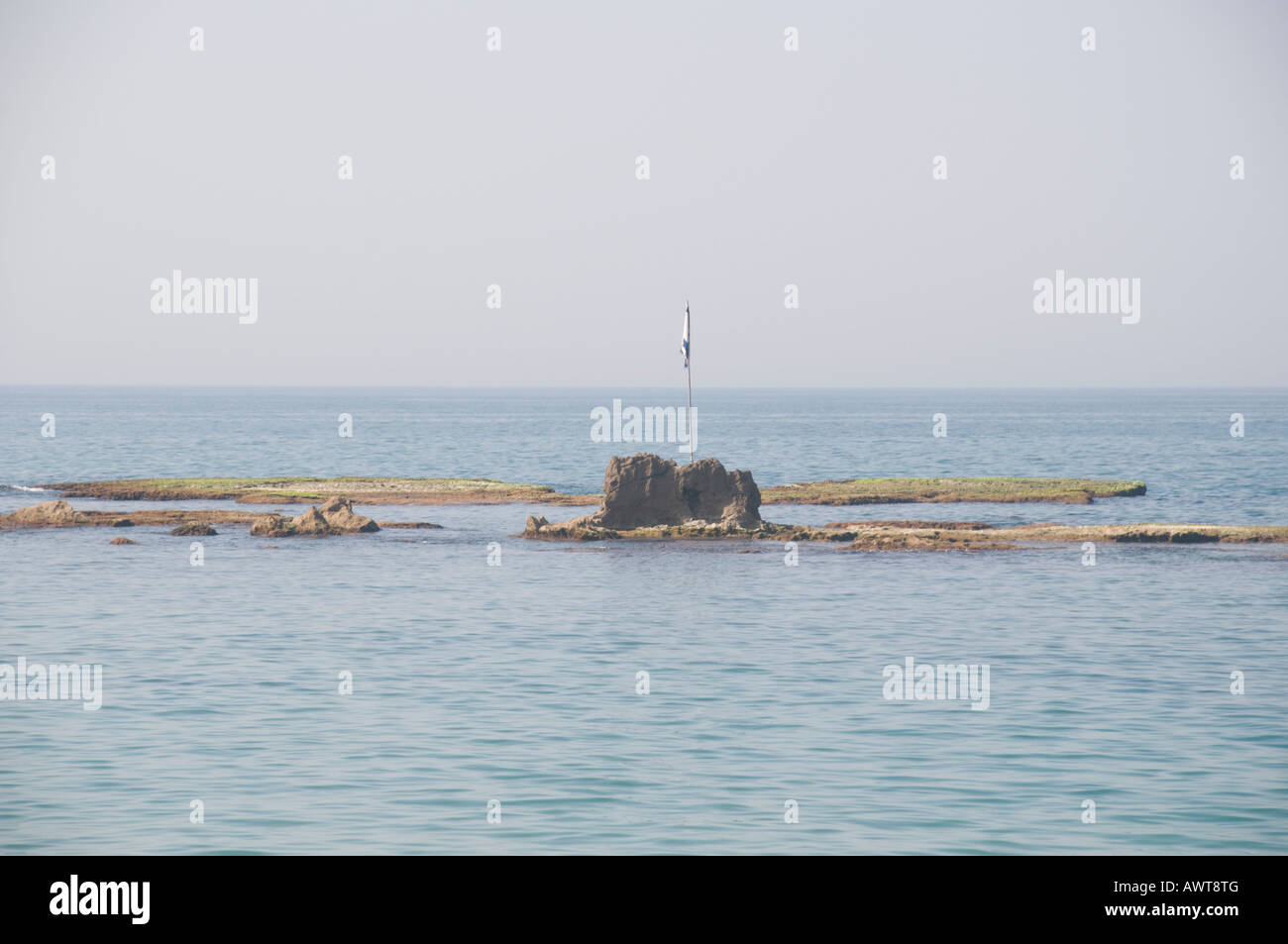 Israel Jaffa The Andromeda rock at the entrance to the harbour Stock ...