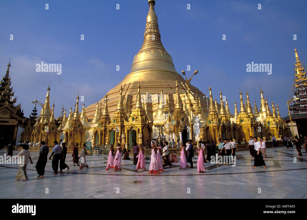 myanmar yangon The huge Shwedagon Paya with is dazzling mix of stupas 