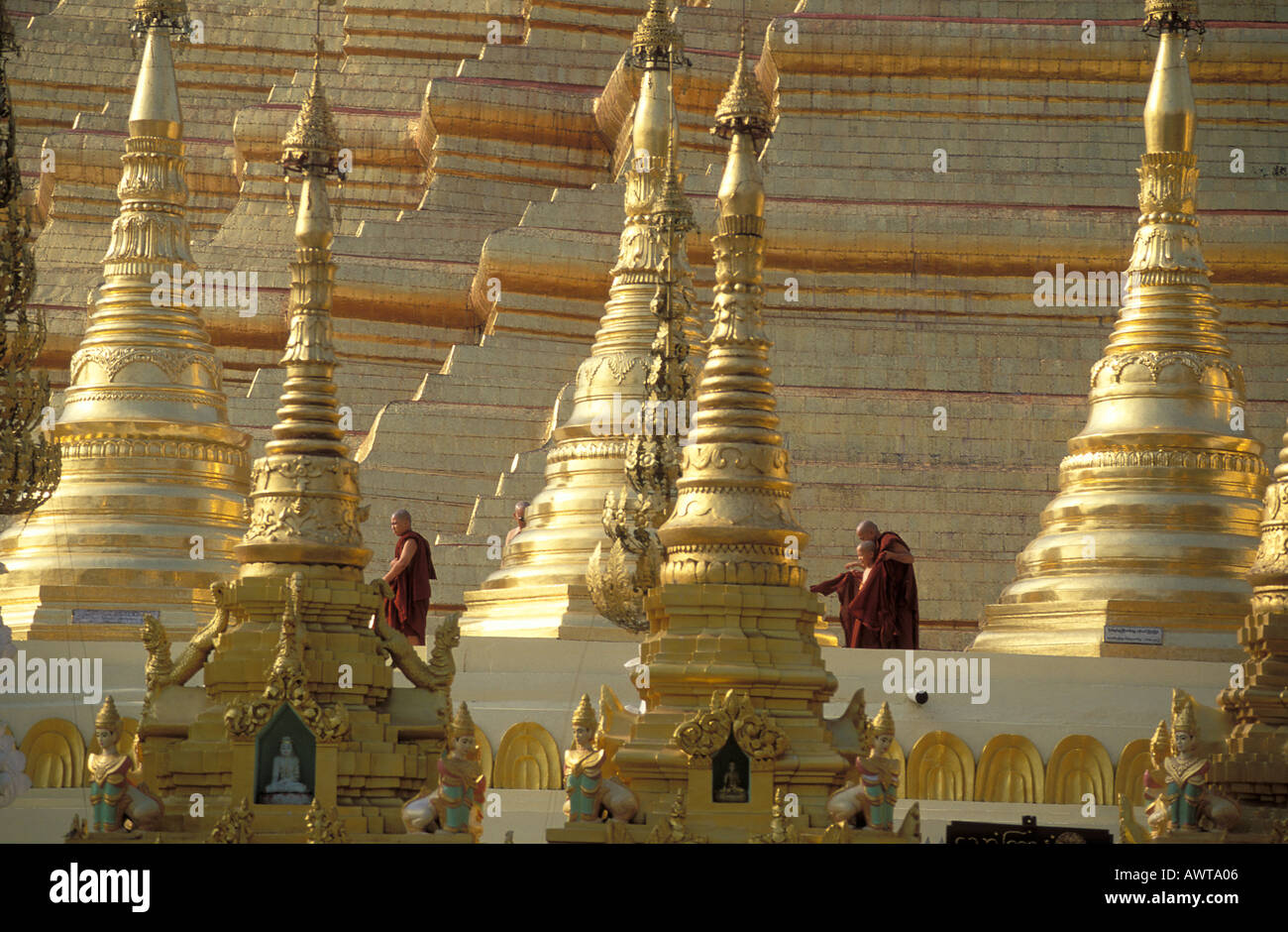 myanmar yangon The huge Shwedagon Paya with is dazzling mix of stupas 