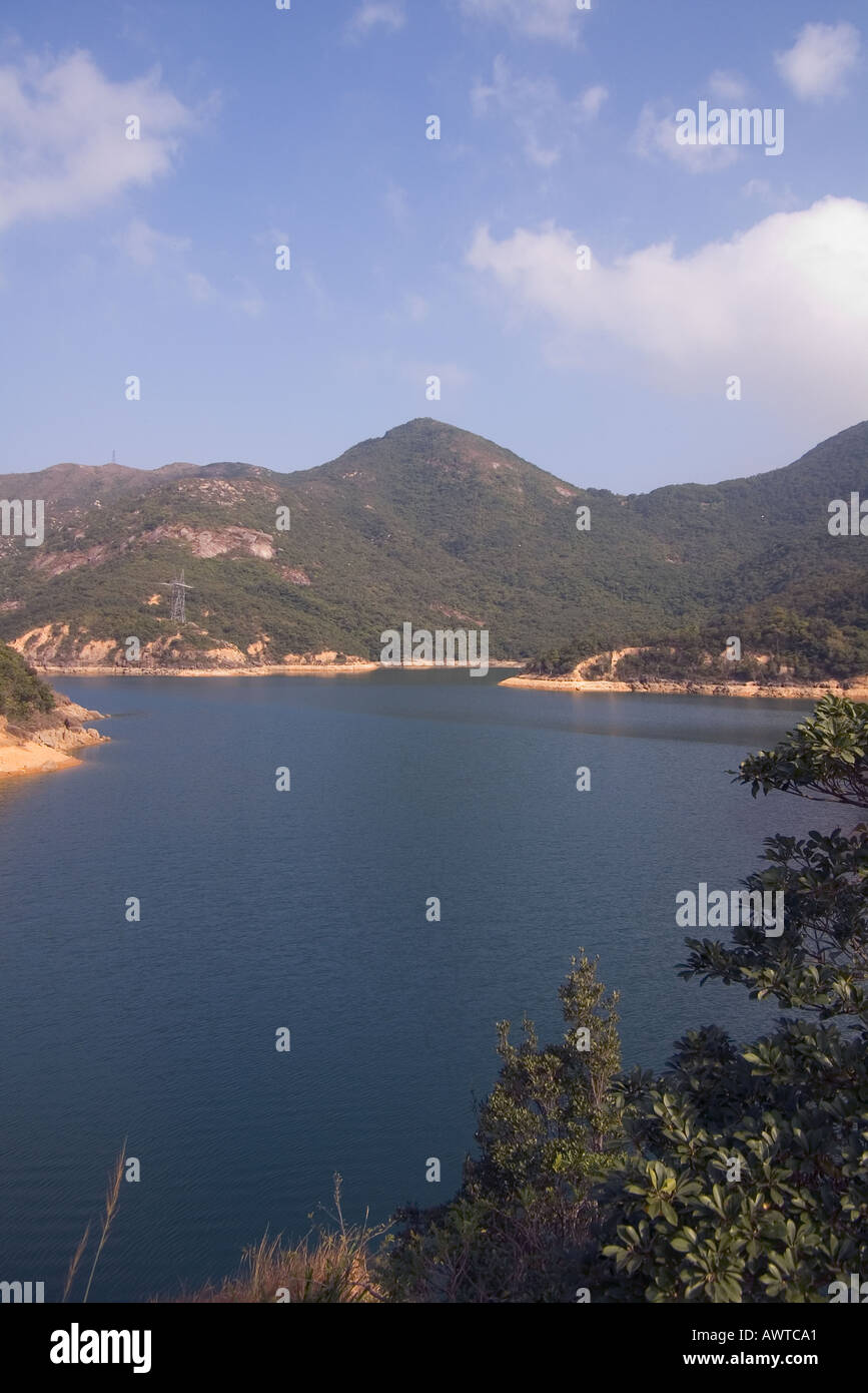 dh Tai Tam Tuk reservoir TAI TAM HONG KONG Country park Upper reservoir and Mount Butler water supply lake parks hills Stock Photo