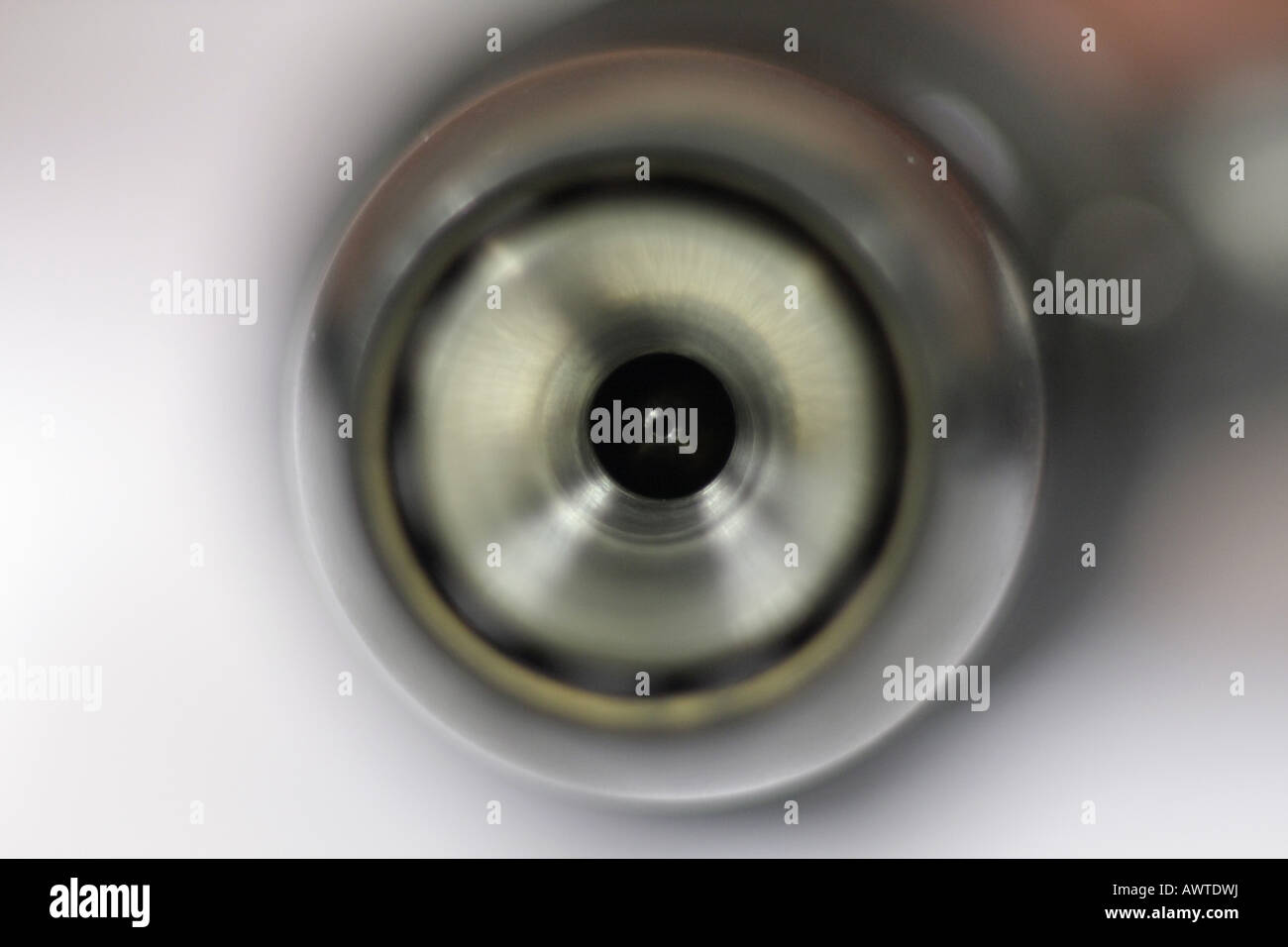 A close up of a fuel nozzle from a commercial jet engine Stock Photo