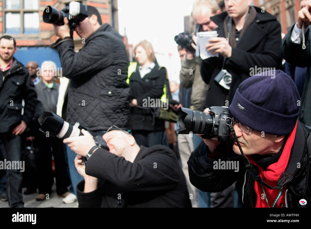 Press Photographers 22nd February 2008 New Speakers corner in