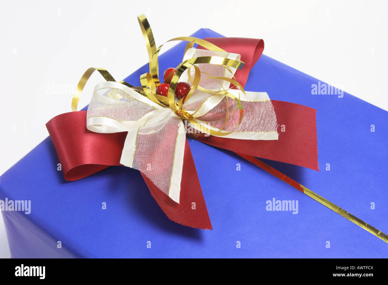 Gift Box with Bow Stock Photo Alamy