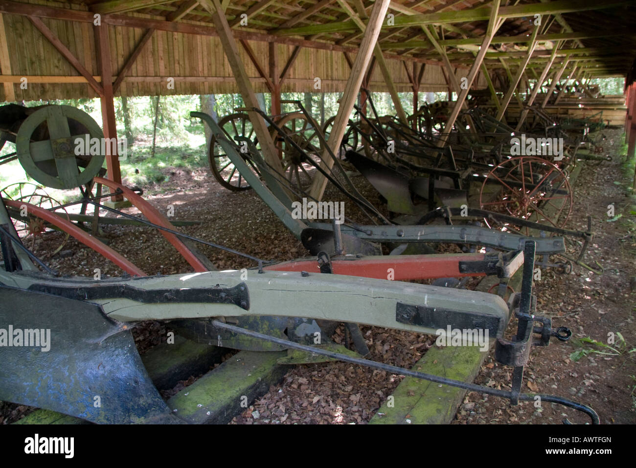 Farm equipment and tools Stock Photo