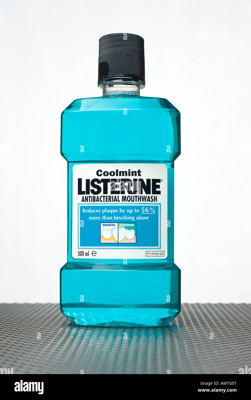 bottle of Listerine antibacterial mouthwash Stock Photo - Alamy