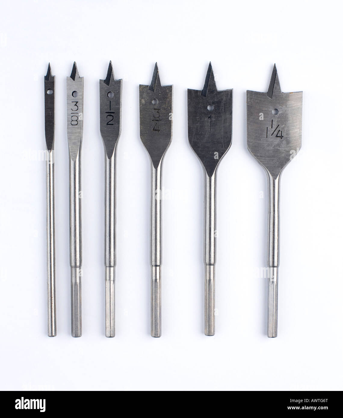 flat bit type drills for drilling wood Stock Photo Alamy