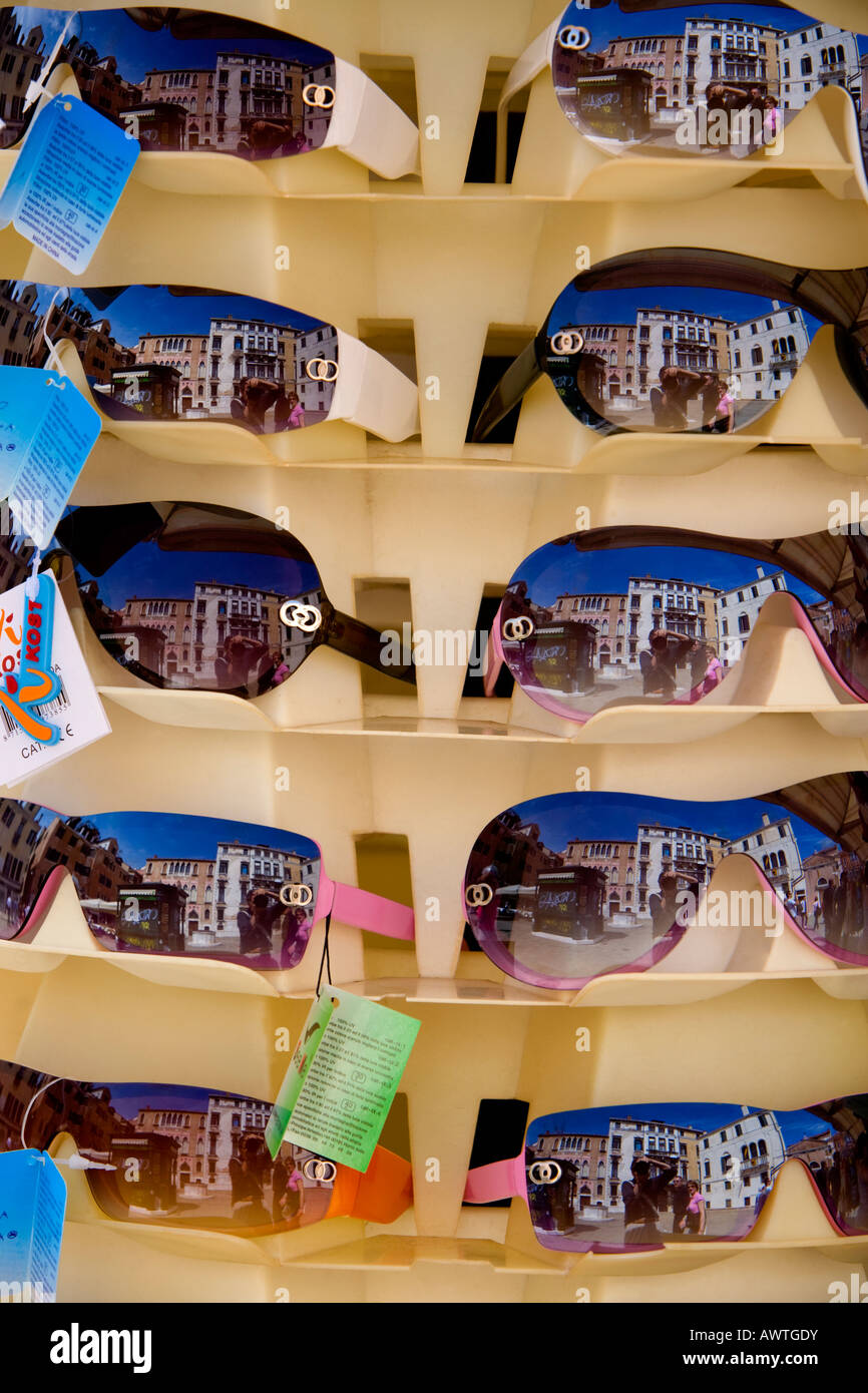 Designer sunglasses for women on display in Venice, Italy Stock Photo