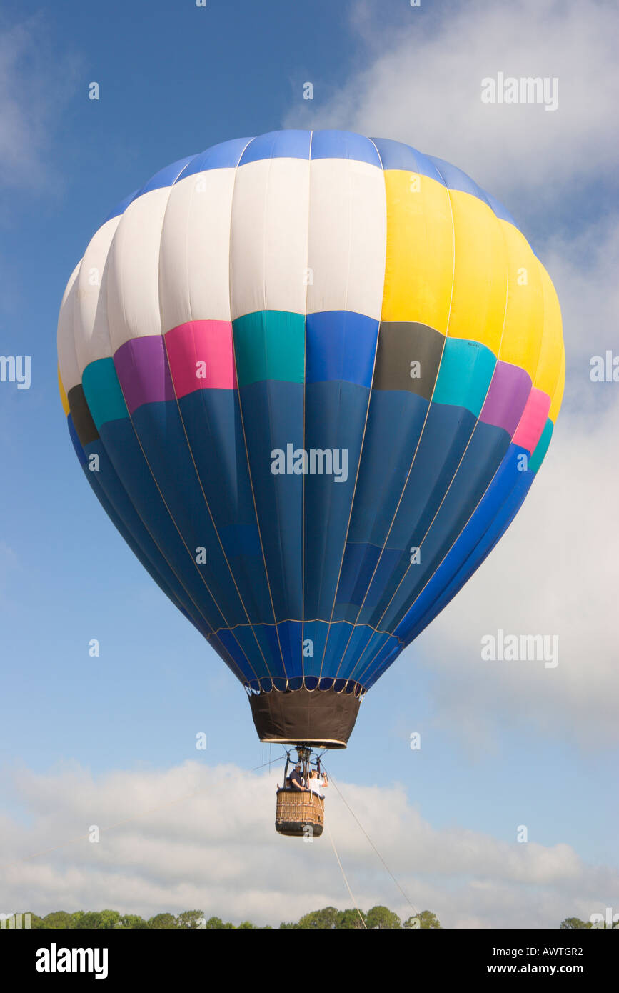 Hot air balloon ascending at balloon festival in Dunnellon Florida USA