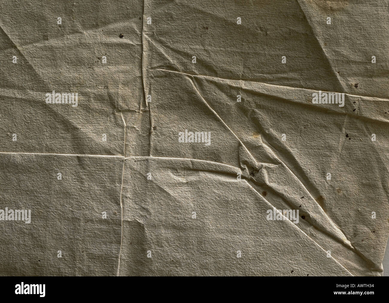 Back of linen envelope. Stock Photo