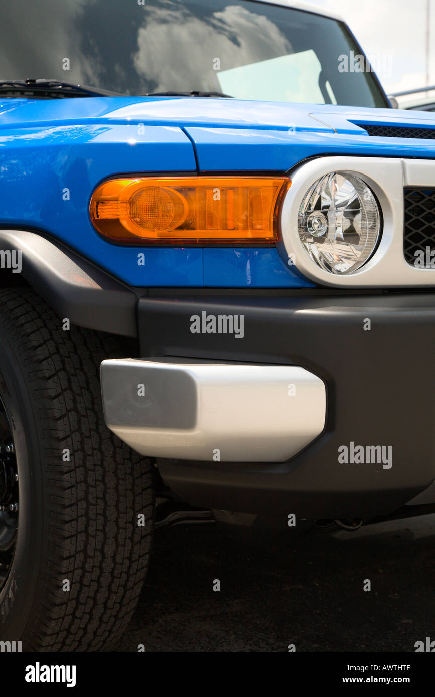 Front End Of A 2007 Toyota Fj Cruiser Shows Headlight And Front