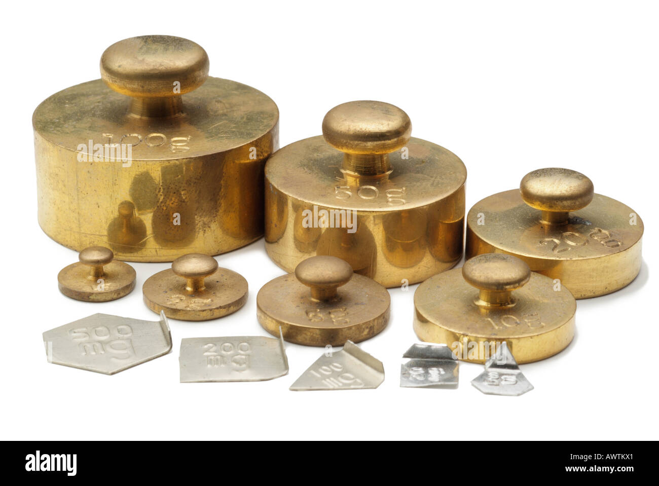 Brass weight lab laboratory gram calculate balance heavy light small