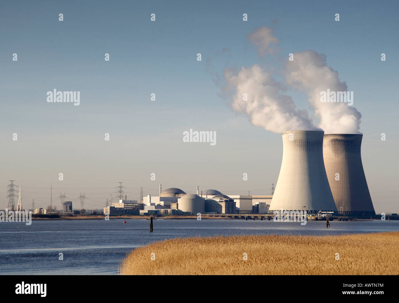 Nuclear power plant Stock Photo
