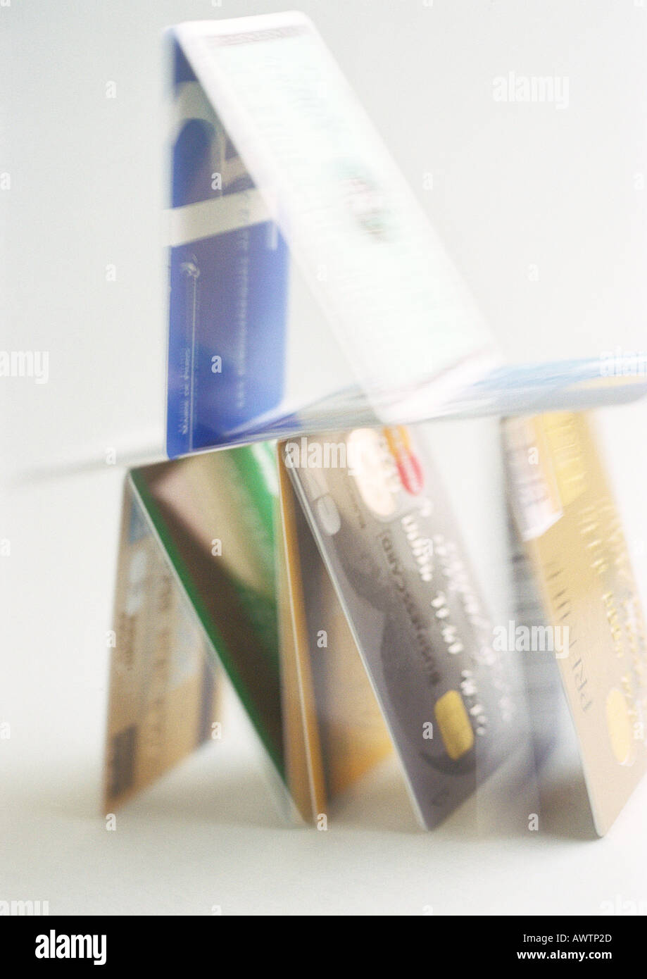 House of credit cards, close-up Stock Photo